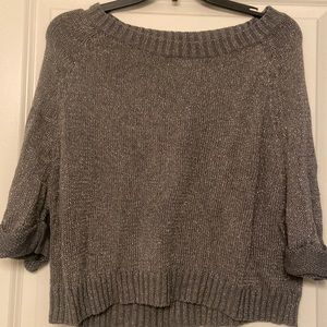 Bar III Grey Sparkle quarter sleeve sweater